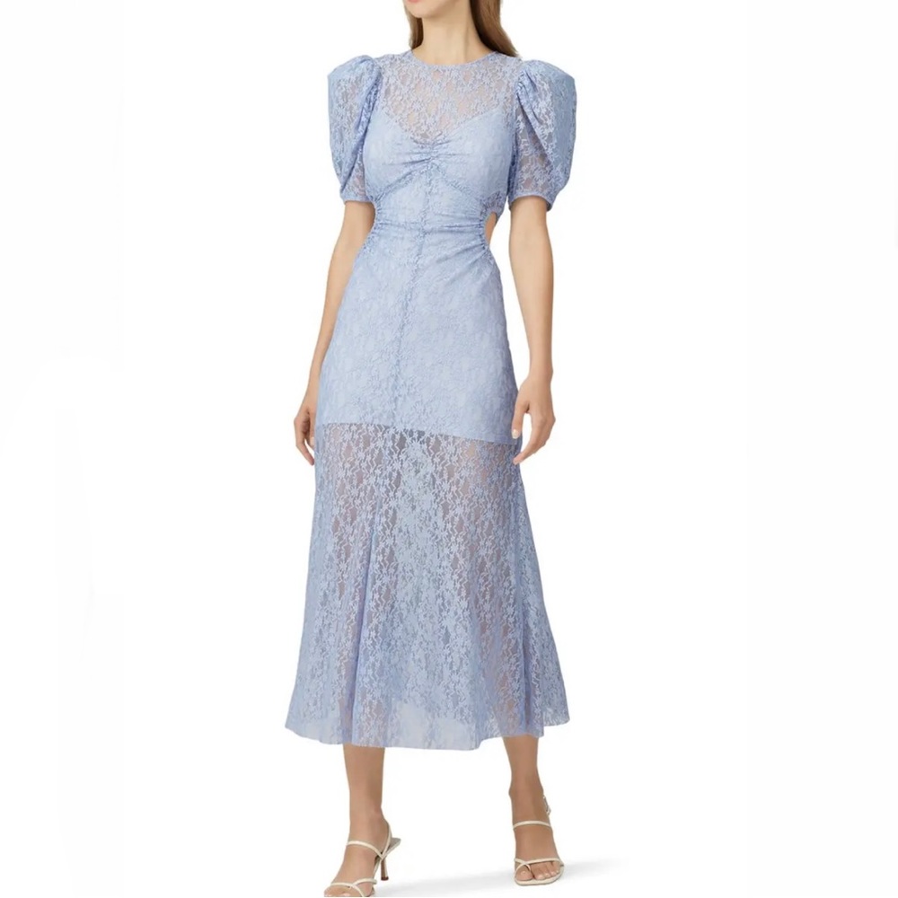 NWT Alice McCall On and On Midi Dress size 4 blue lace